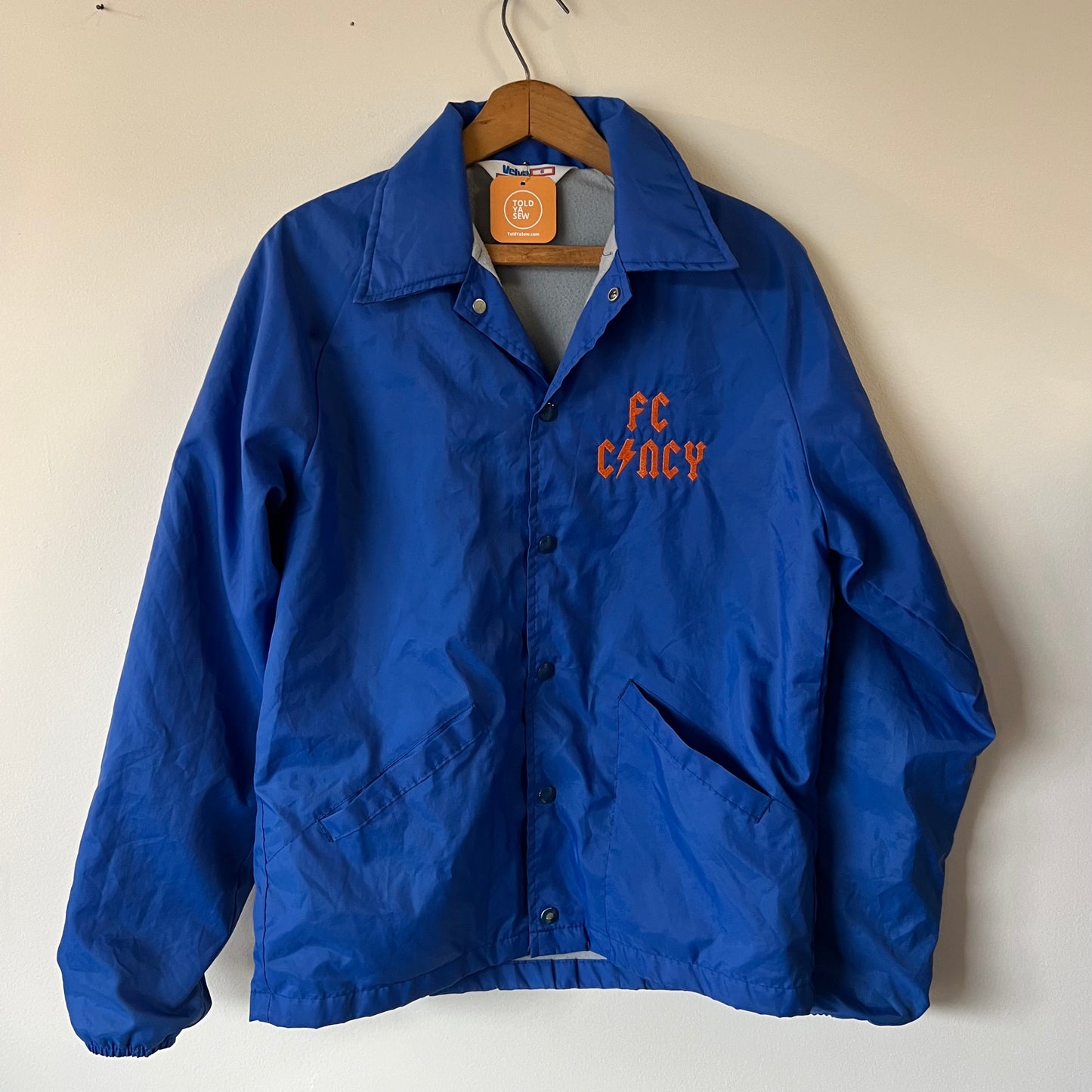 FC Cincy Upcycled 80s Windbreaker Jacket