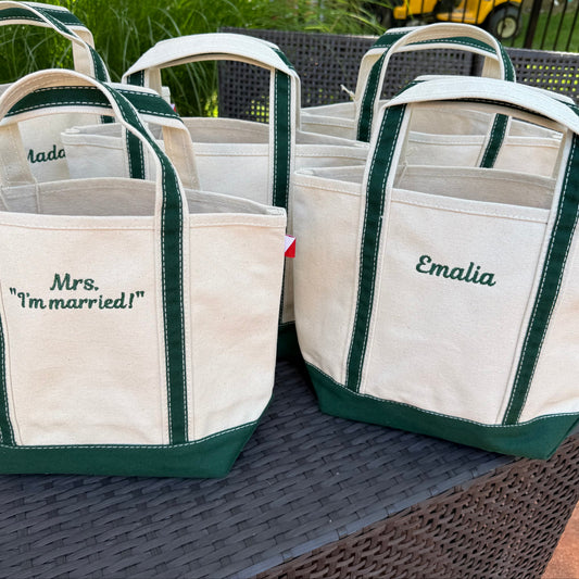 Custom Embroidered Mini Premium Canvas Tote Bag