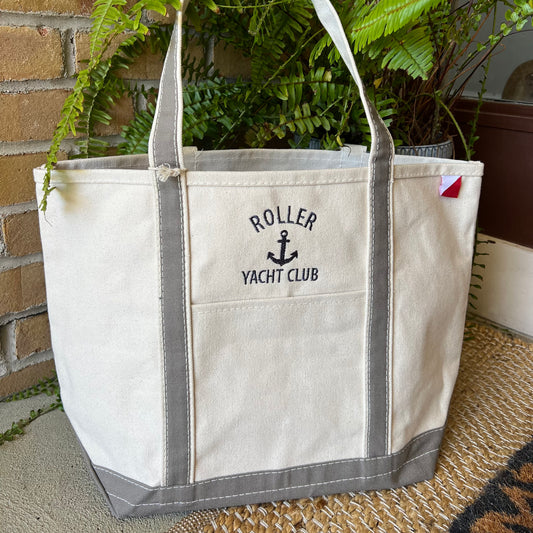 Custom Boating Yacht Club Embroidered Canvas Tote Bag