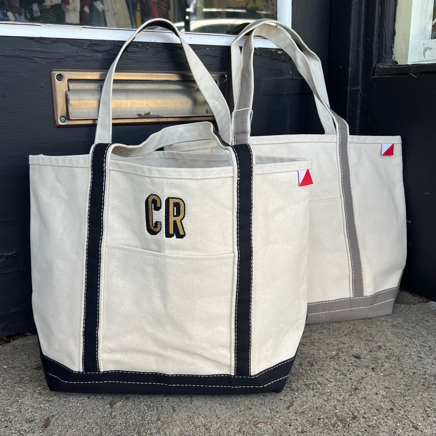 Monogram or Custom Embroidered Canvas Tote Bag