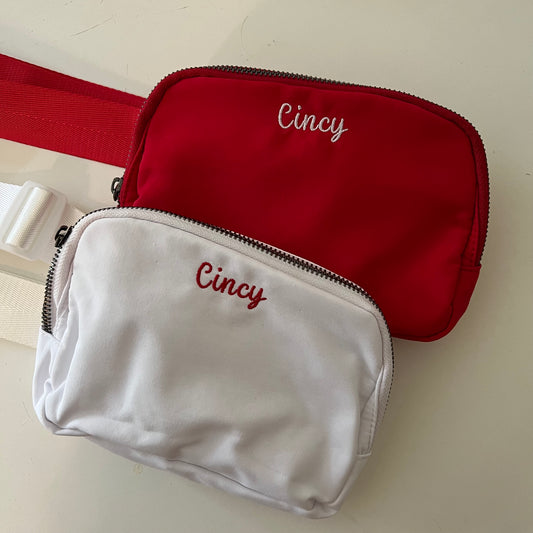 Cincy Reds Embroidered Belt Bag