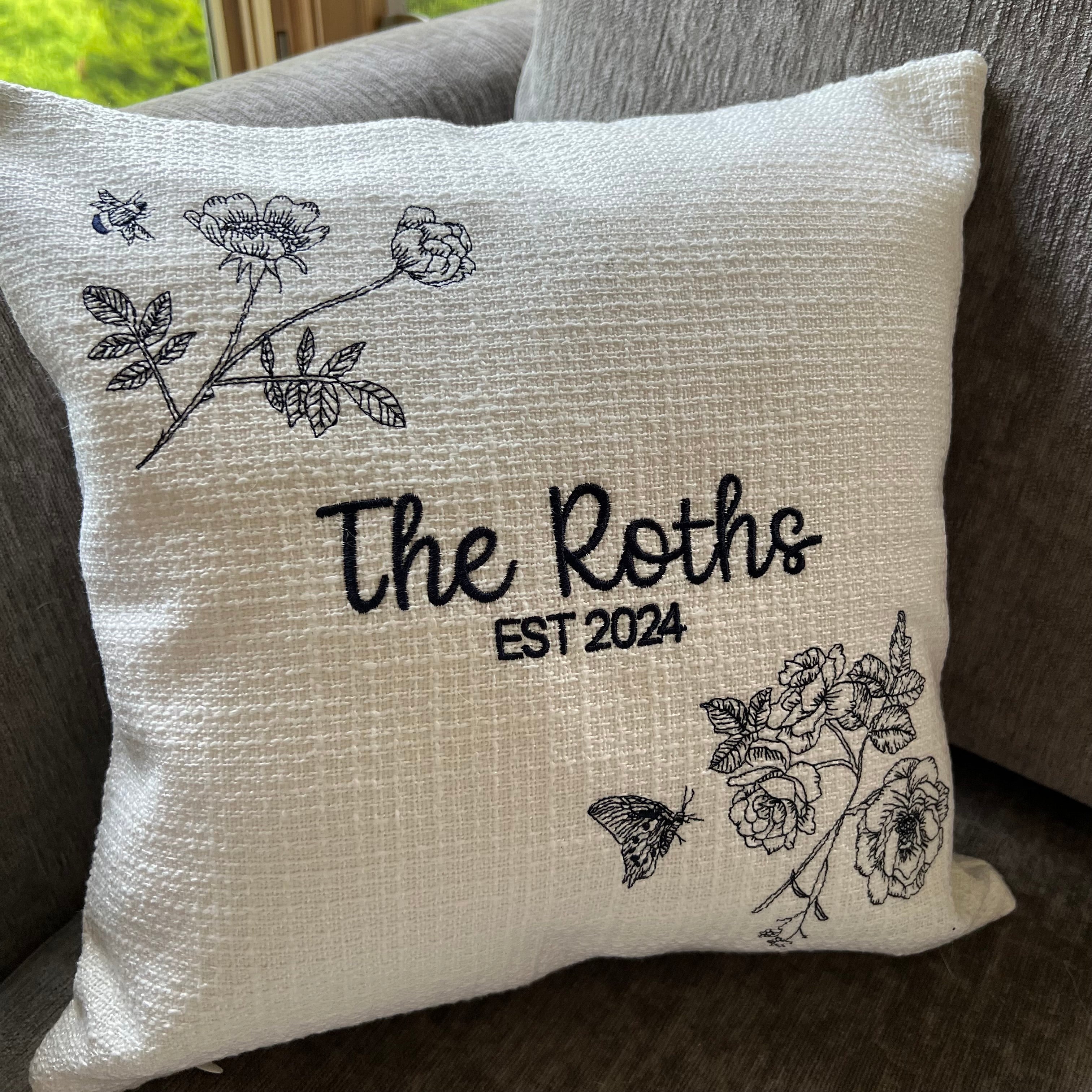 Personalized fashion embroidered pillows