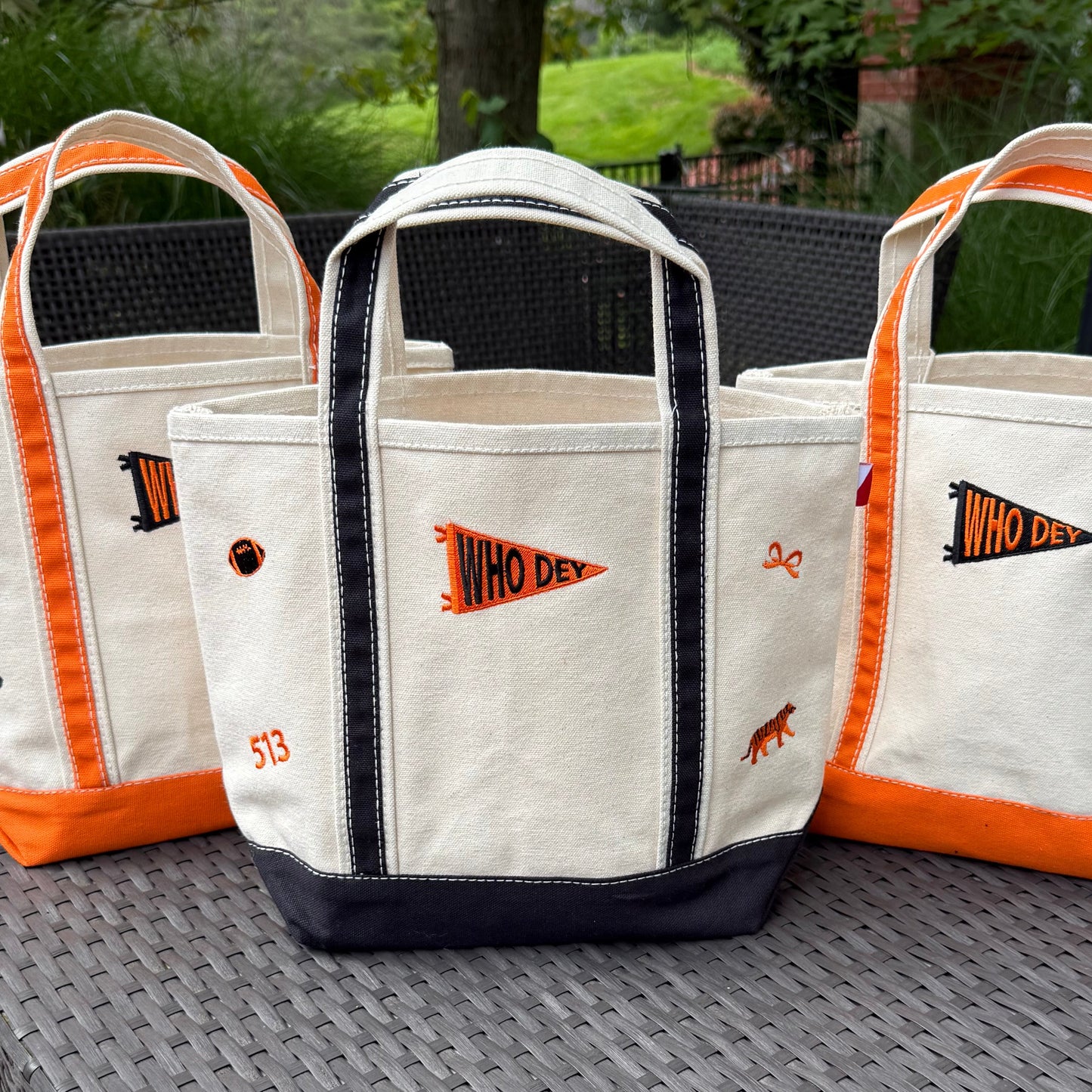Who Dey Icon Embroidered Cincinnati Bengals Mini Canvas Tote Bag