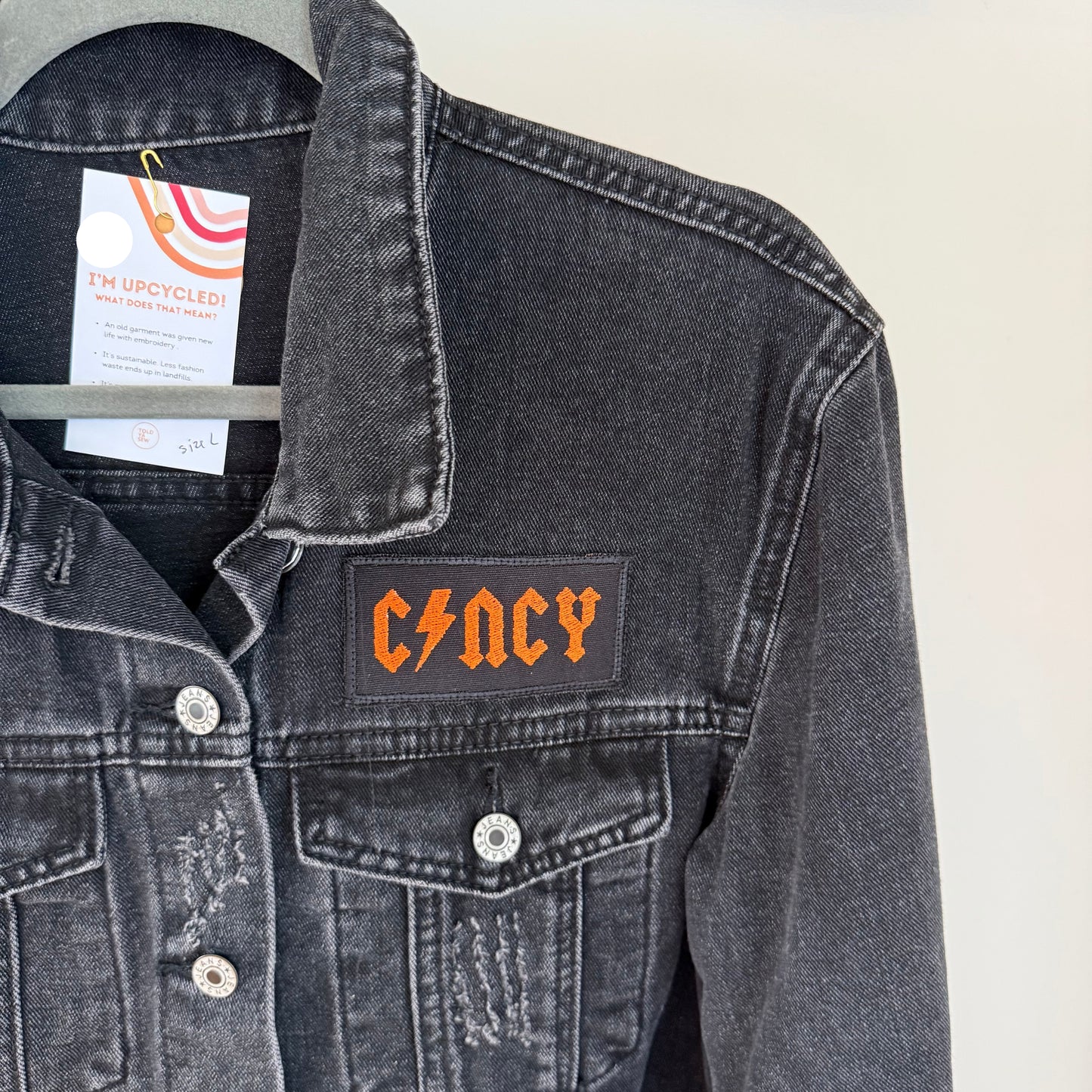 Cincy Bengal Tiger Black Denim Jacket