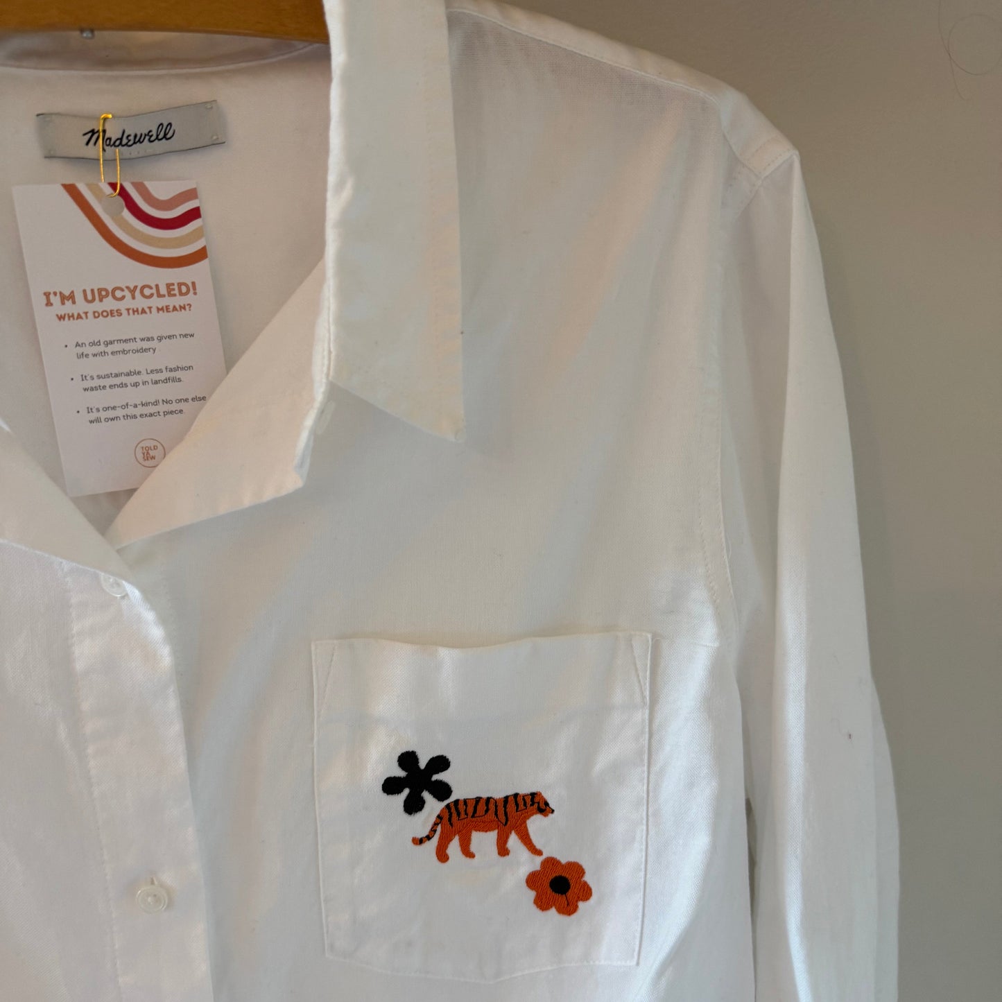 Cincinnati Bengals Madewell Brand Front-Tie Long Sleeved Blouse