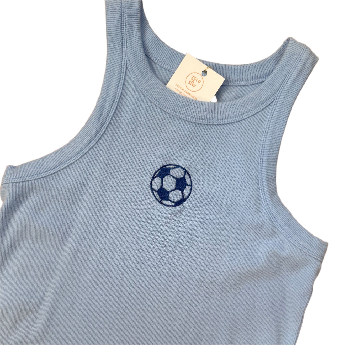 FC Cincy Soccer Embroidered Upcycled Tank Top