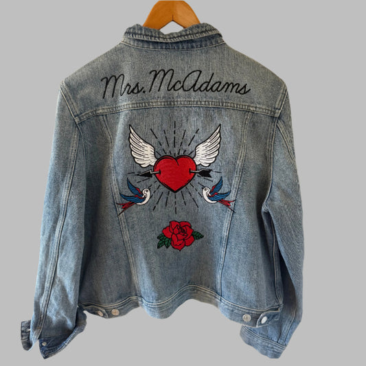 Custom Embroidered Denim Jacket - Design Deposit