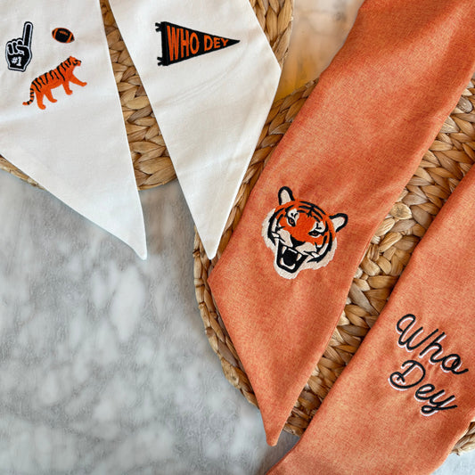 Cincinnati Football Embroidered Wreath Sashes