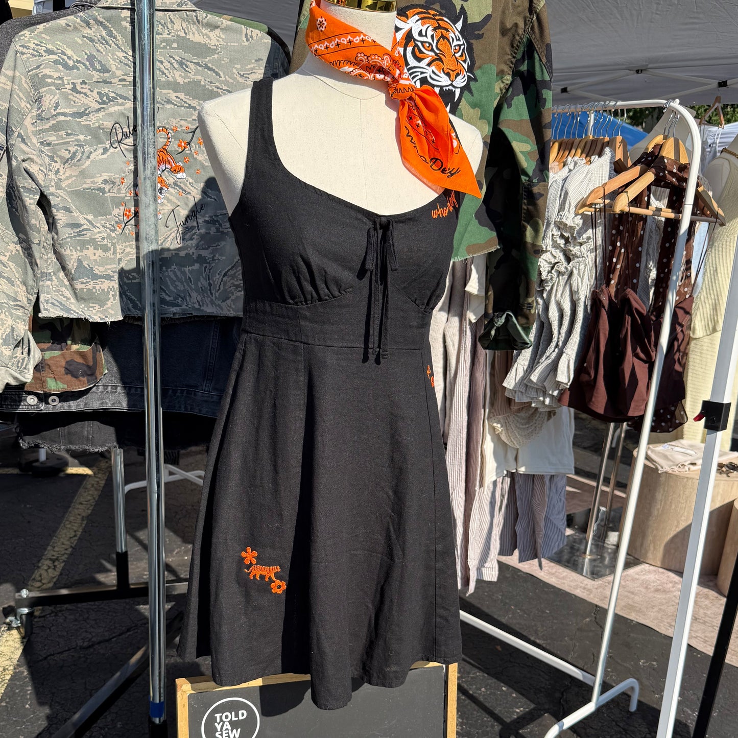 Cincy Bengals-Inspired Upcycled Sundress