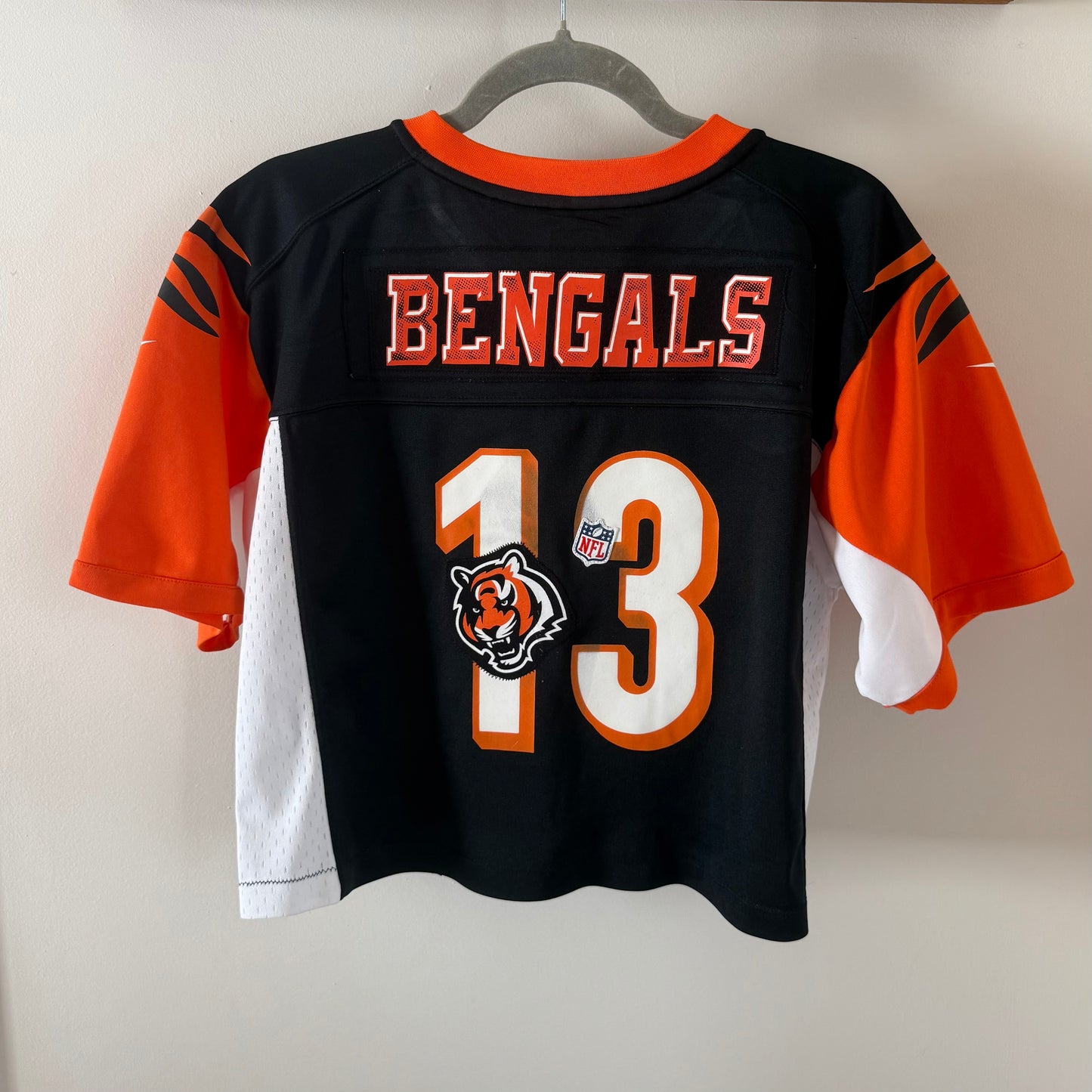 Cropped Cincinnati Bengals Reworked Cardigan Jersey