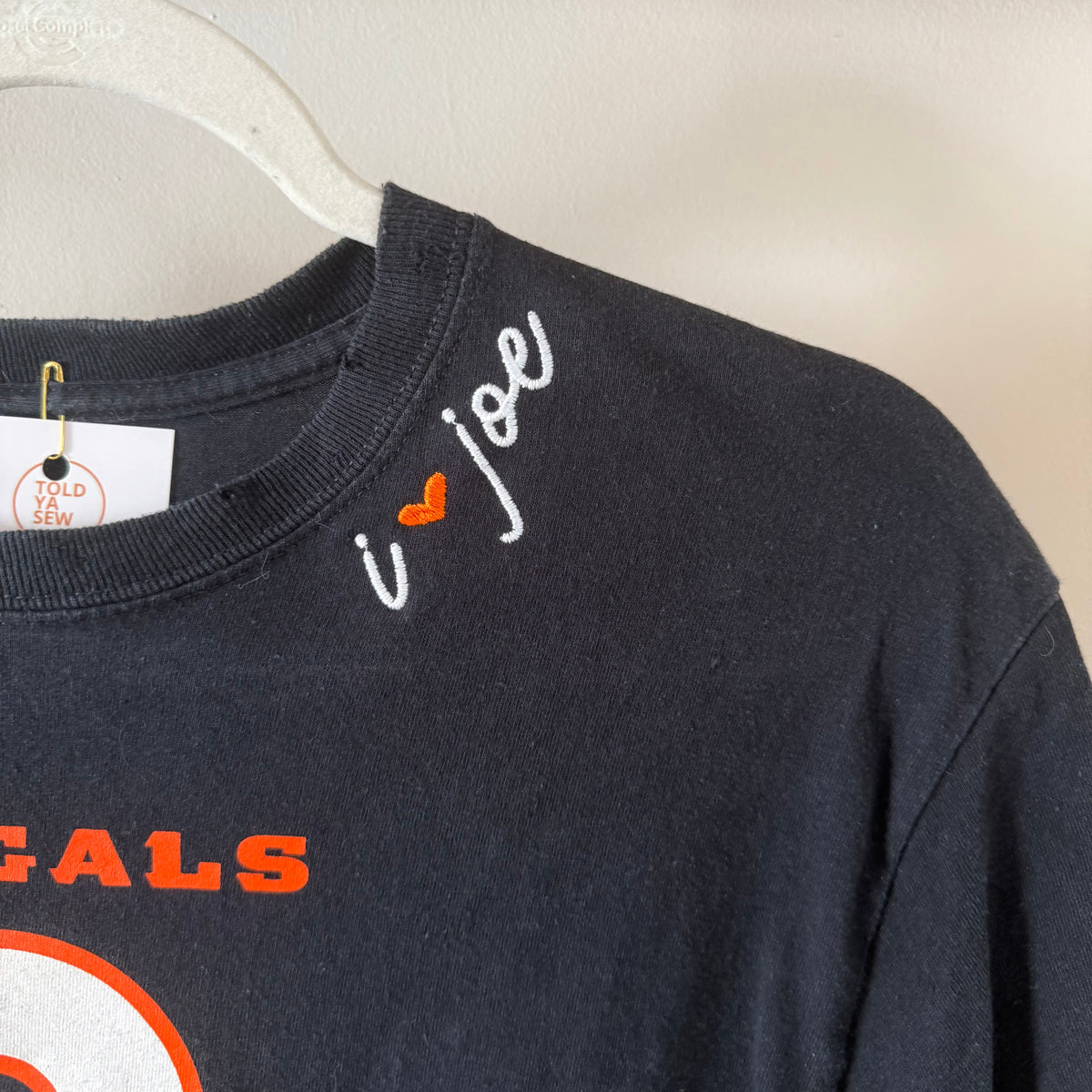 Joe Burrow "I love Joe" Upcycled Cropped Tee