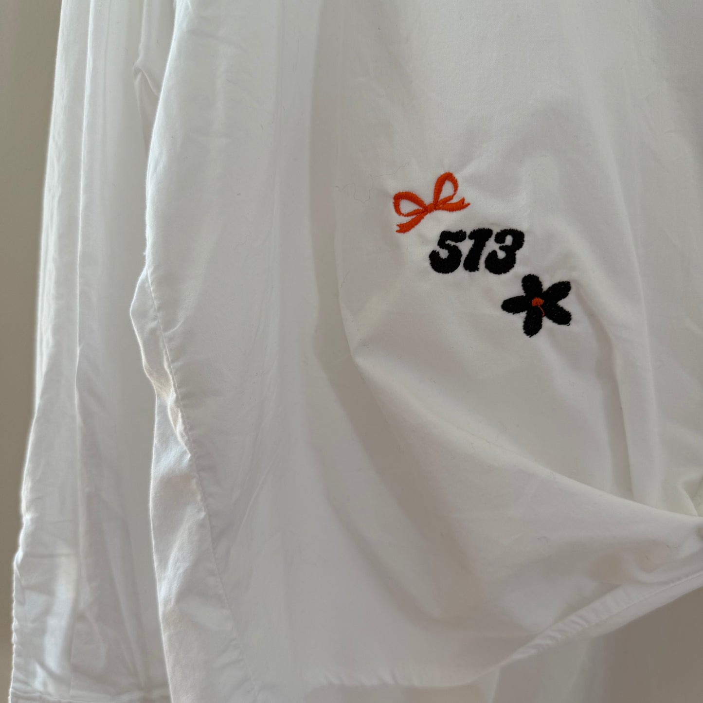 Bengals Babe Upcycled Women's Button-Up White Blouse
