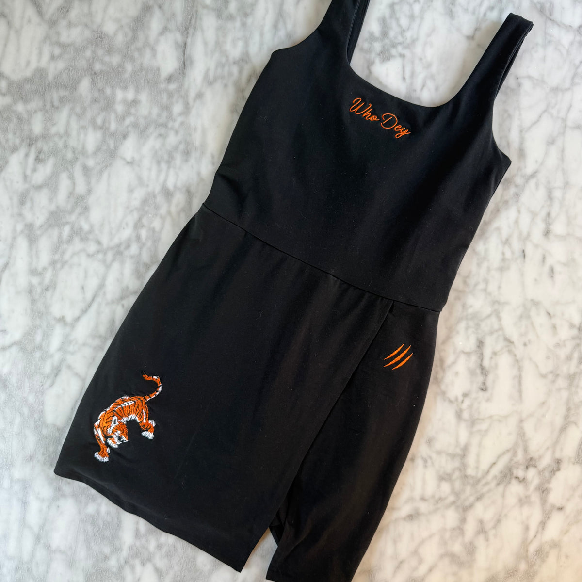 Cincy Bengals-Inspired Upcycled Activewear Dress