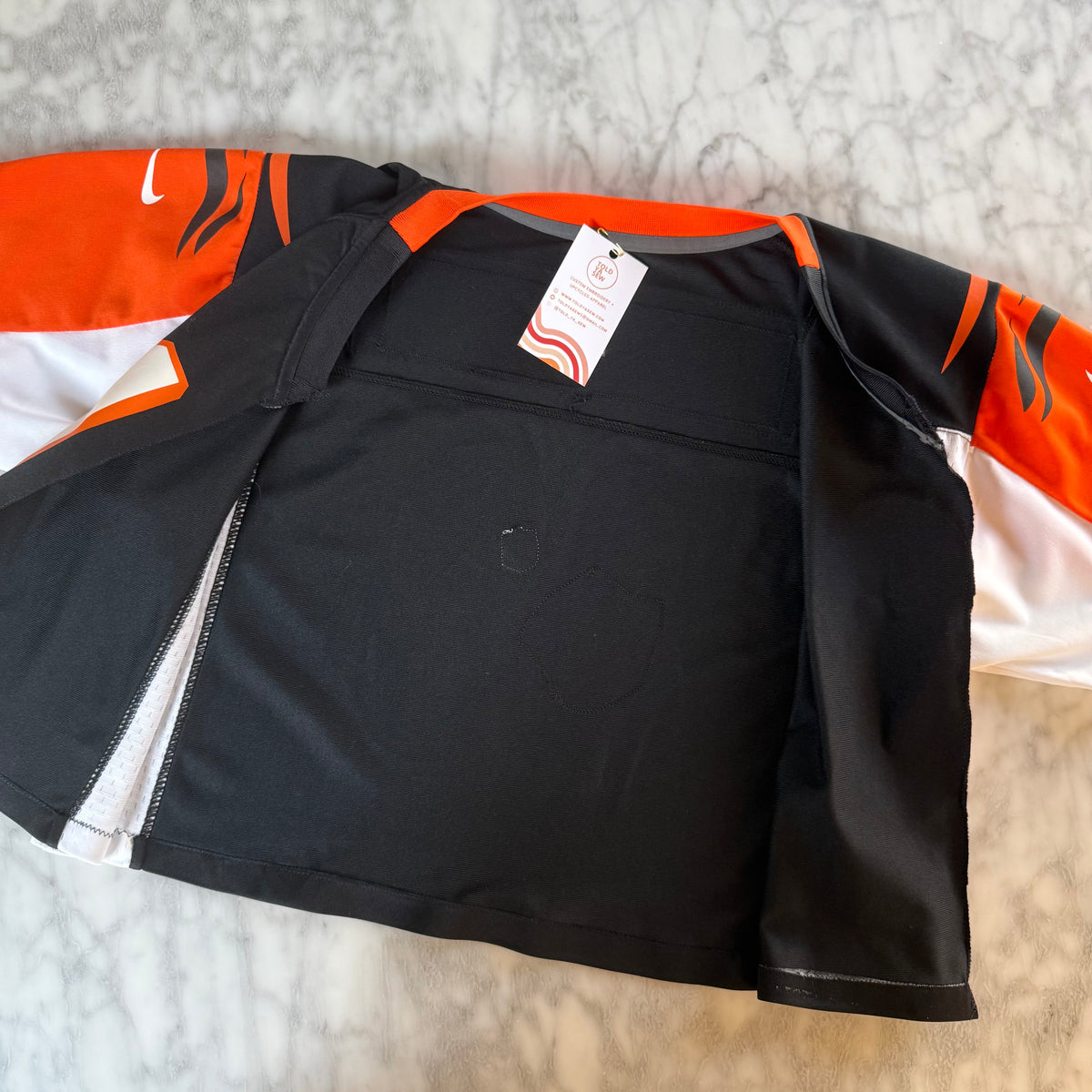 Cropped Cincinnati Bengals Reworked Cardigan Jersey