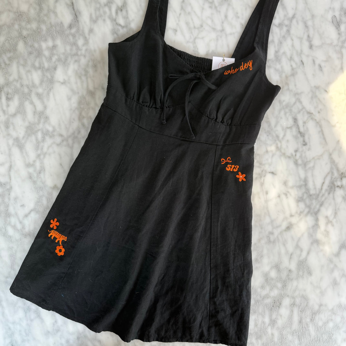 Cincy Bengals-Inspired Upcycled Sundress