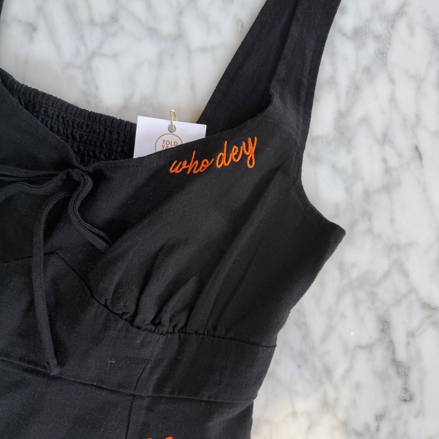 Cincy Bengals-Inspired Upcycled Sundress