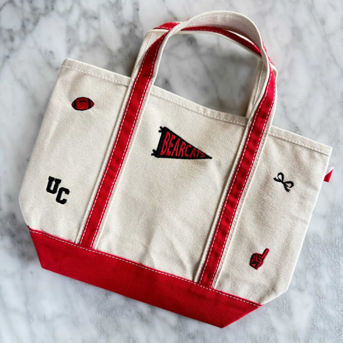 Bearcats Icon Embroidered Mini Canvas Tote Bag