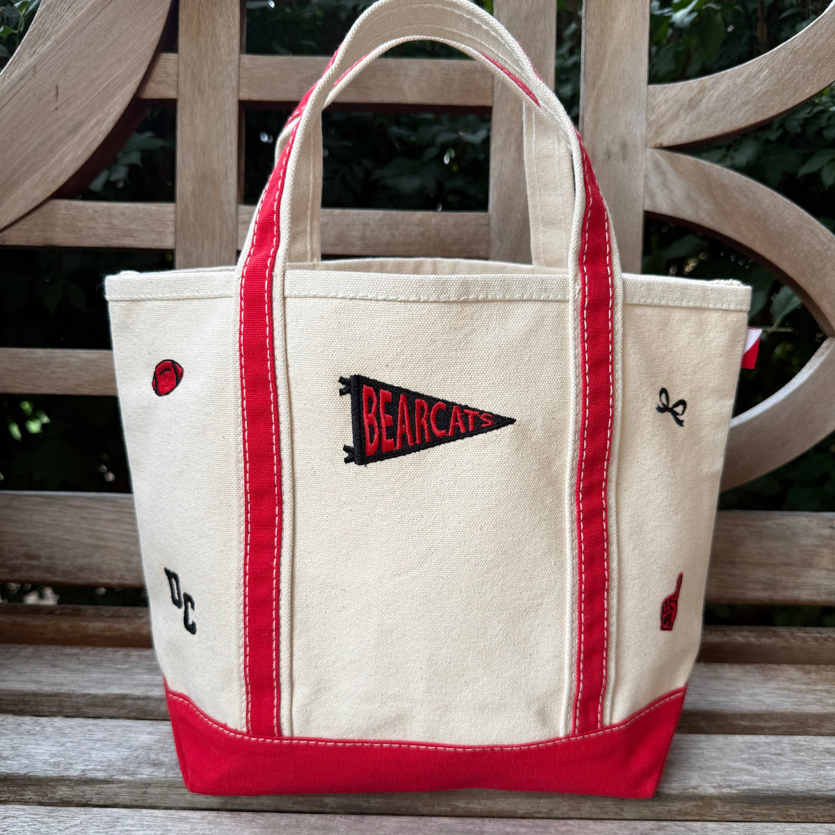 Bearcats Icon Embroidered Mini Canvas Tote Bag