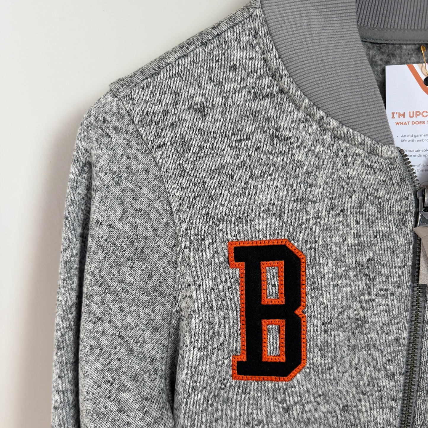 Cincinnati Bengals Embroidered Upcycled Bomber Jacket Sweater