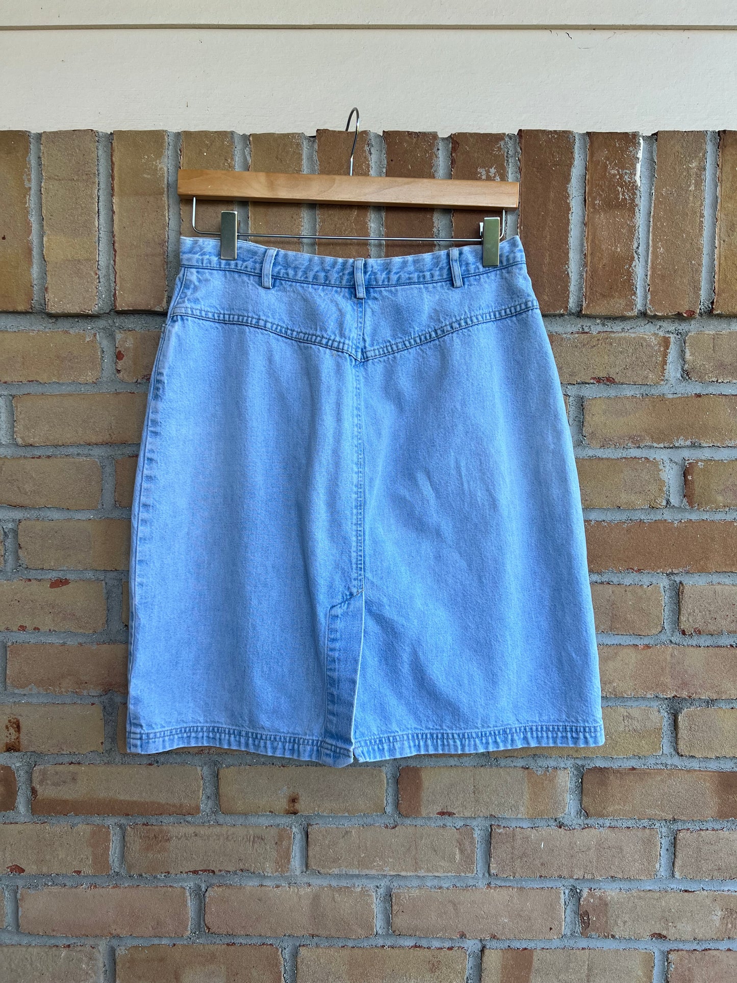 Upcycled Vintage Midi Denim Skirt