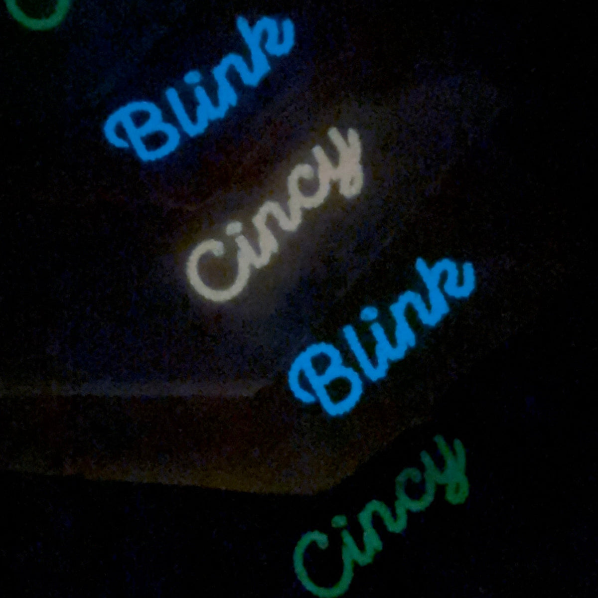 Glow-in-the-Dark Chainstitch Embroidered Bandanas