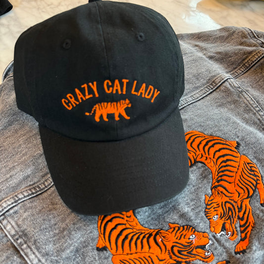 "Crazy Cat Lady" Bengals Embroidered Cap Hat