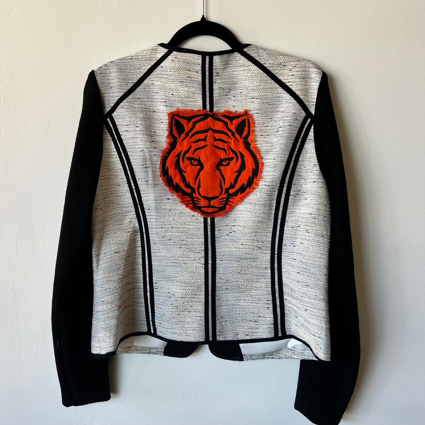 Cincy Bengals Football Upcycled Embroidered Jacket