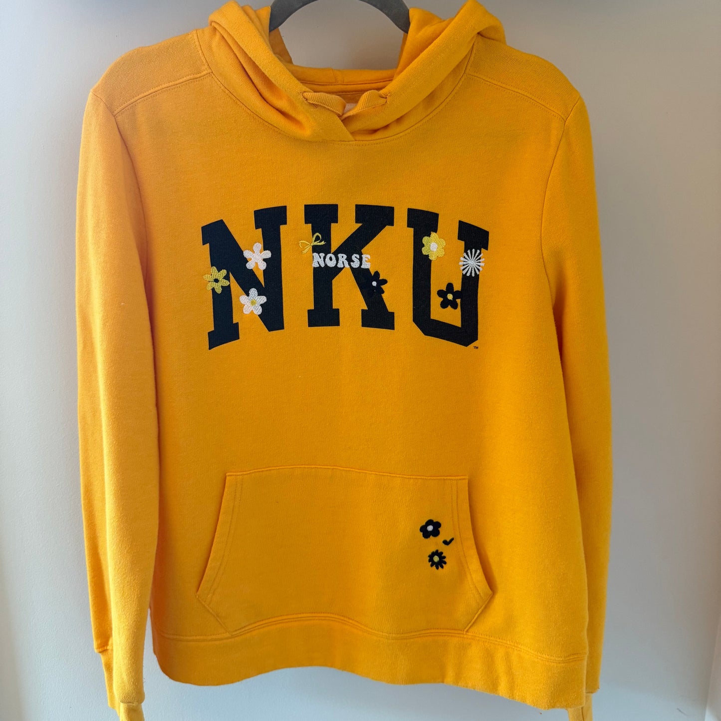 NKU Floral Embroidered Upcycled Hoodie