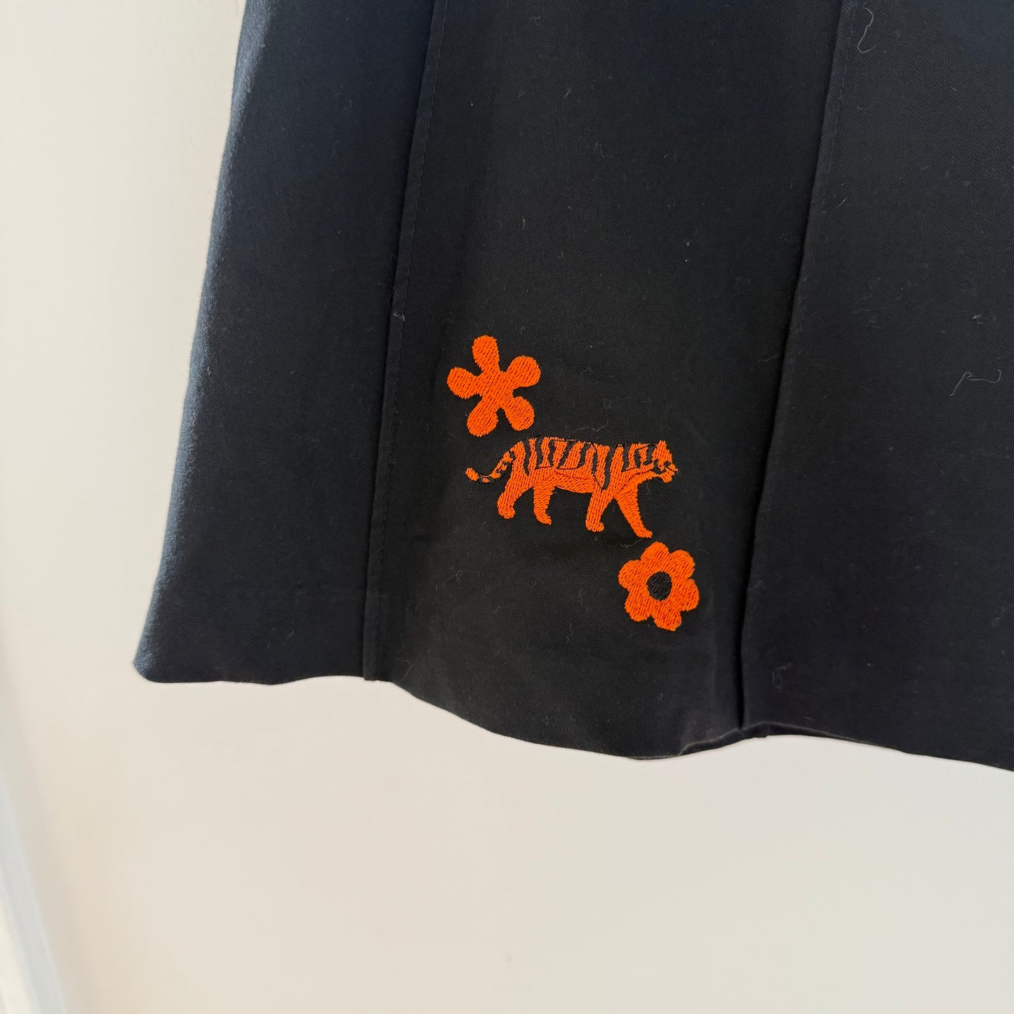 Bengals Babe Upcycled Black Tennis-Style Skirt