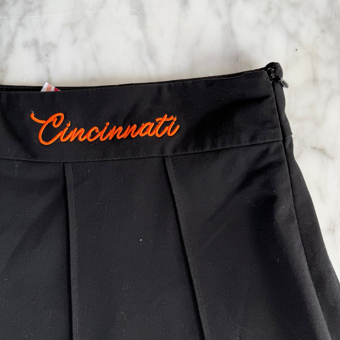 Bengals Babe Upcycled Black Tennis-Style Skirt