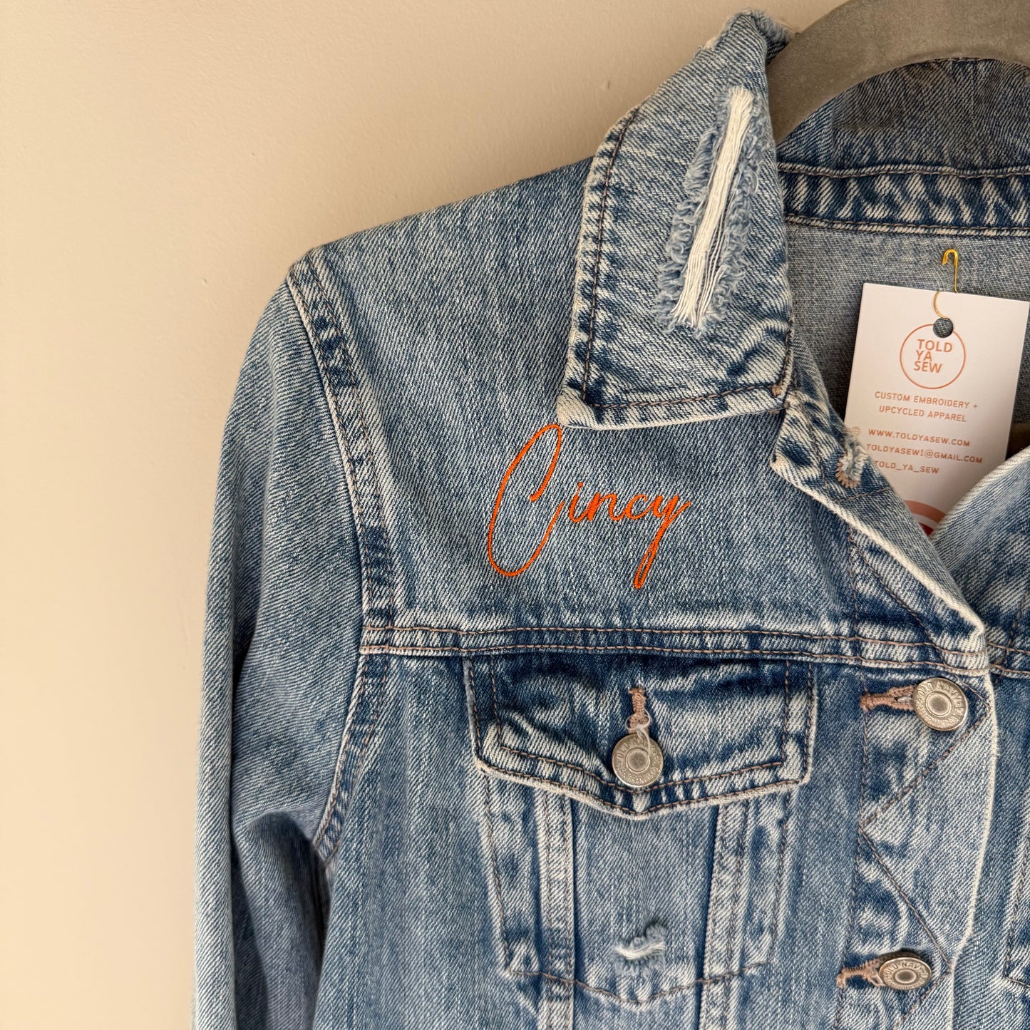 Bengal Tiger Upcycled Denim Stone-Washed Jacket
