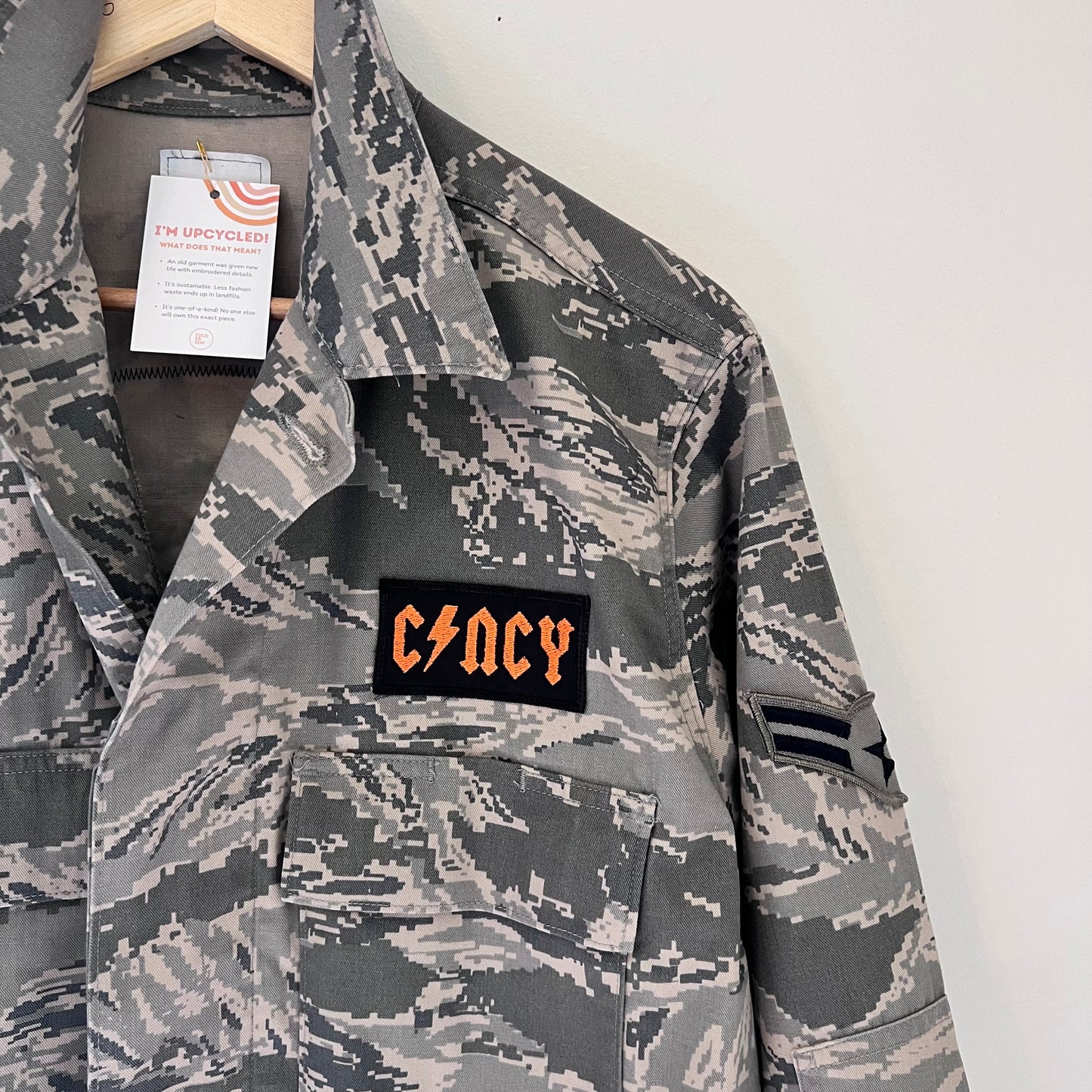 "Welcome to the Jungle" Cincinnati Bengals Upcycled Air Force Jacket