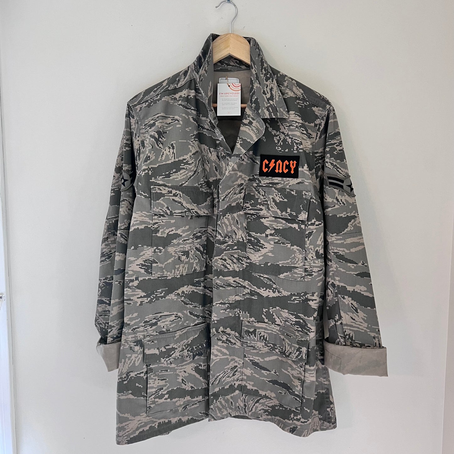 "Welcome to the Jungle" Cincinnati Bengals Upcycled Air Force Jacket