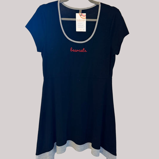 UC Bearcats Embroidered Upcycled T-shirt Dress