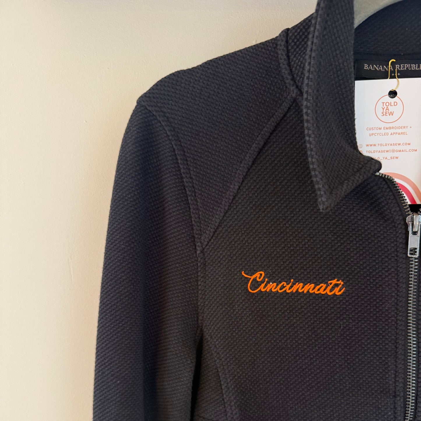 Upcycled Cincinnati Football Fitted Jacket