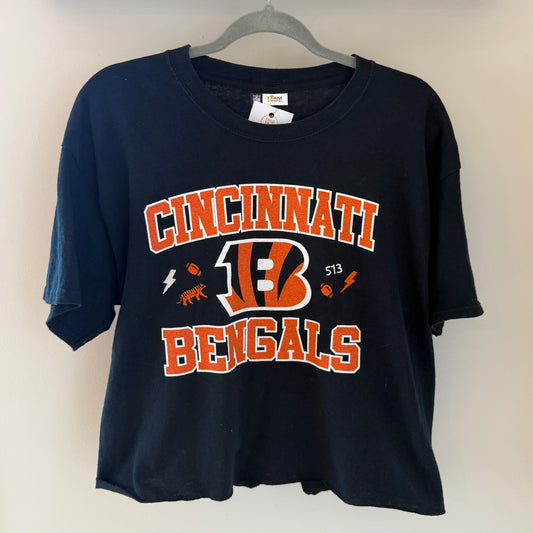 Cincinnati Bengals Embroidered Upcycled T-Shirt