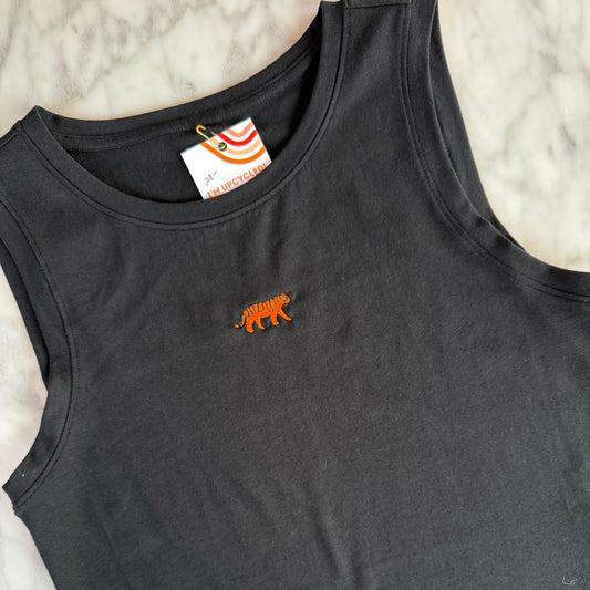 Bengals Tiger Embroidered Upcycled Crop Sleeveless Tank