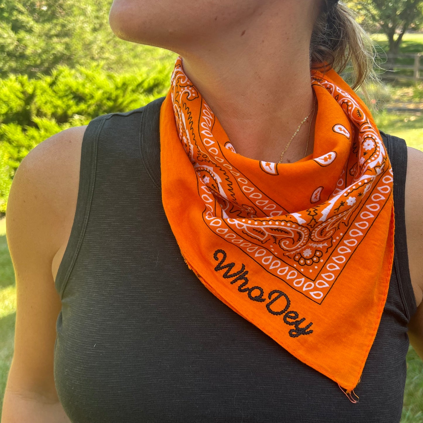 Personalized Chainstitch Embroidered Bandanas