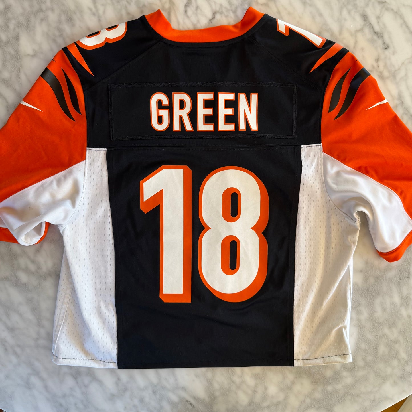 Cincinnati Bengals #18 AJ Green Reworked Cropped Jersey