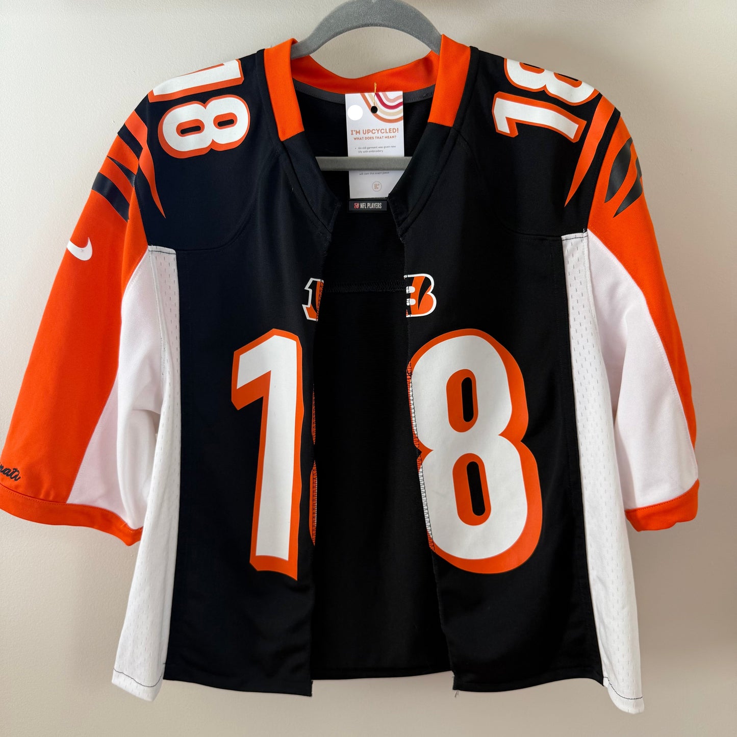 Cincinnati Bengals #18 AJ Green Reworked Cropped Jersey