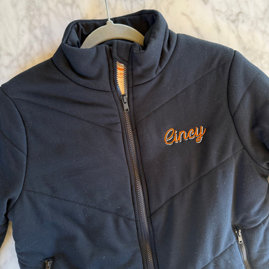 Cincy Bengals Embroidered Upcycled Puffer Jacket