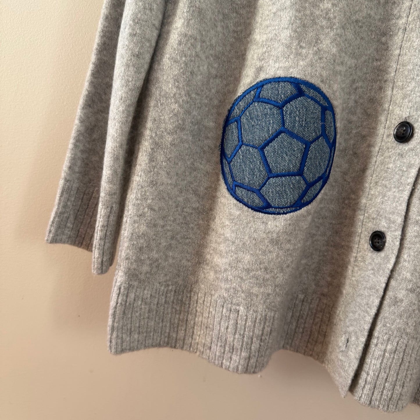 FC Cincy Embroidered Upcycled Varsity-Style Cardigan