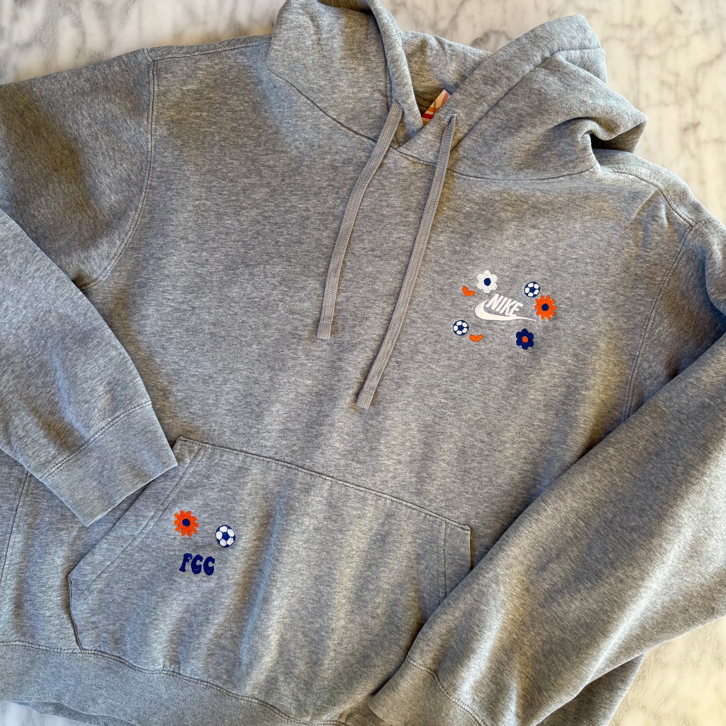 FC Cincy Embroidered Upcycled Nike Hoodie