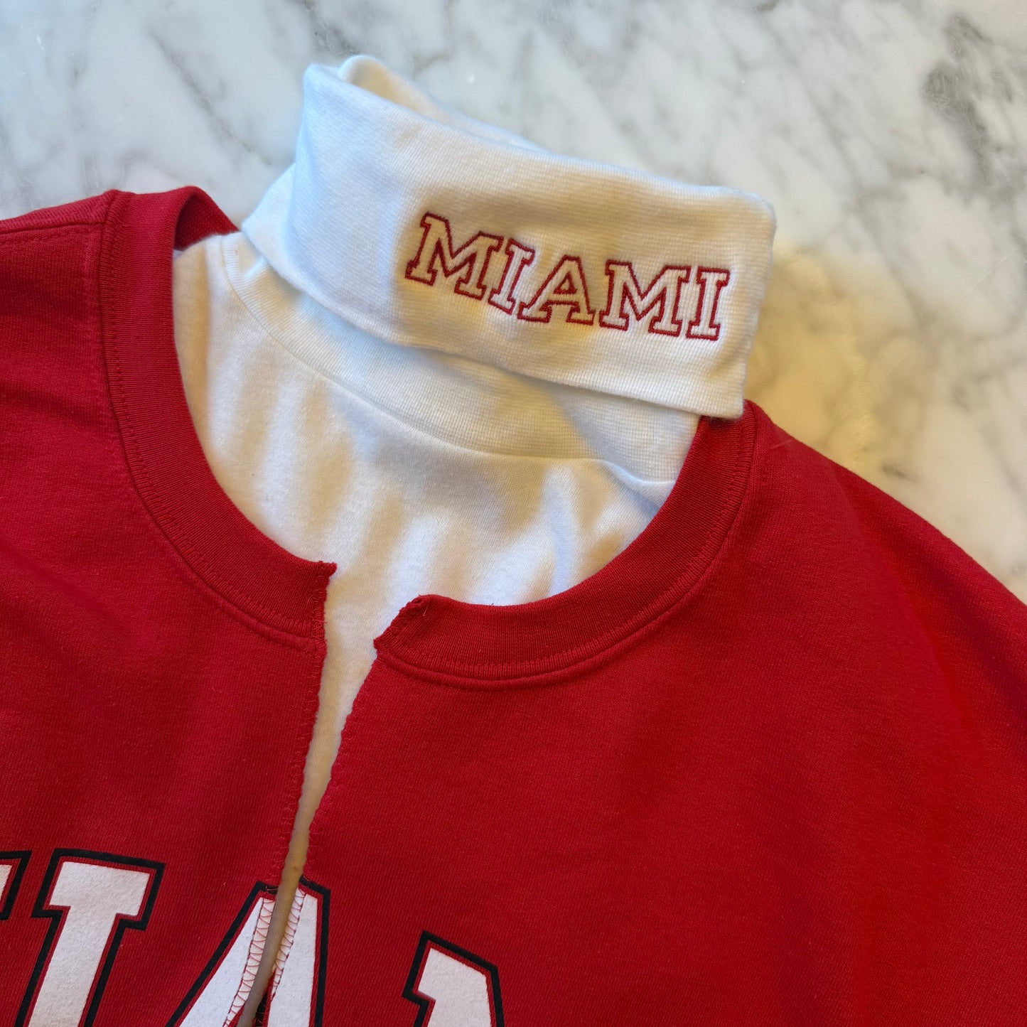 Miami University Embroidered Vintage Turtleneck