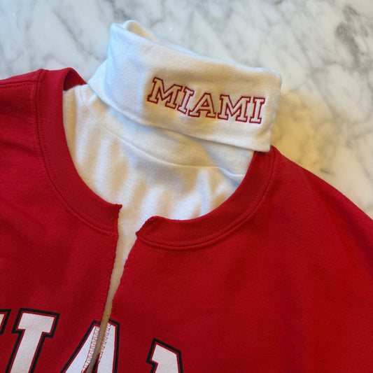 Miami University Embroidered Vintage Turtleneck