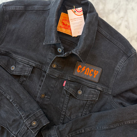 Cincy Embroidered Patch Men's Levi's Black Denim Jacket