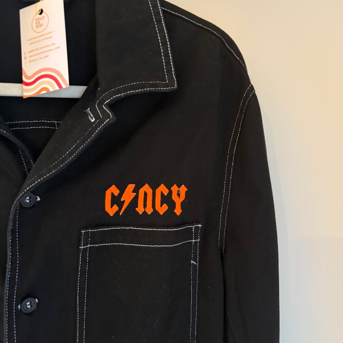 Cincy Embroidered Upcycled Workwear Jacket