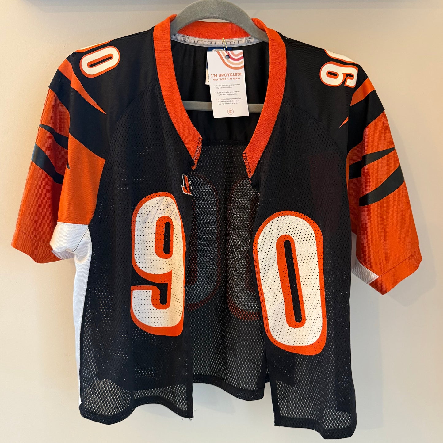 Cincinnati Bengals #90 Reworked Cropped Cardi Jersey