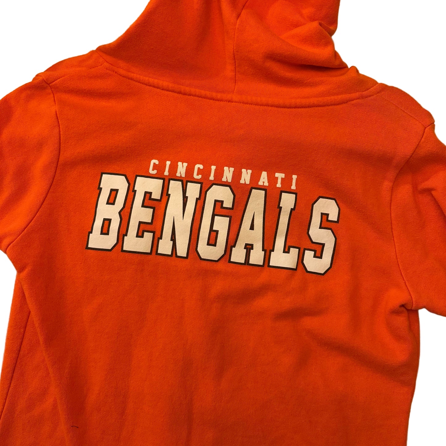 Cincinnati Bengals Upcycled Embroidered Women's Zip-Up Hoodie