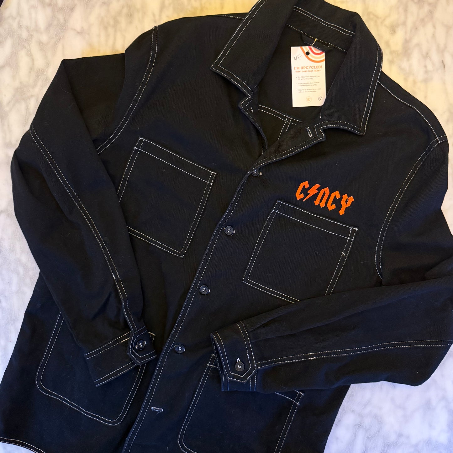 Cincy Embroidered Upcycled Workwear Jacket